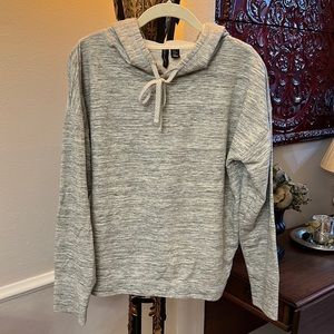 Gray pullover hoodie